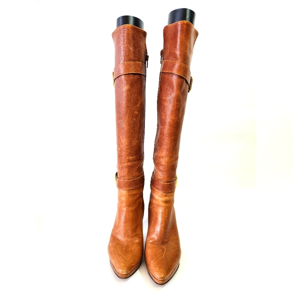 Knee-High Leather Boots Size 7 - Picture 3 of 8